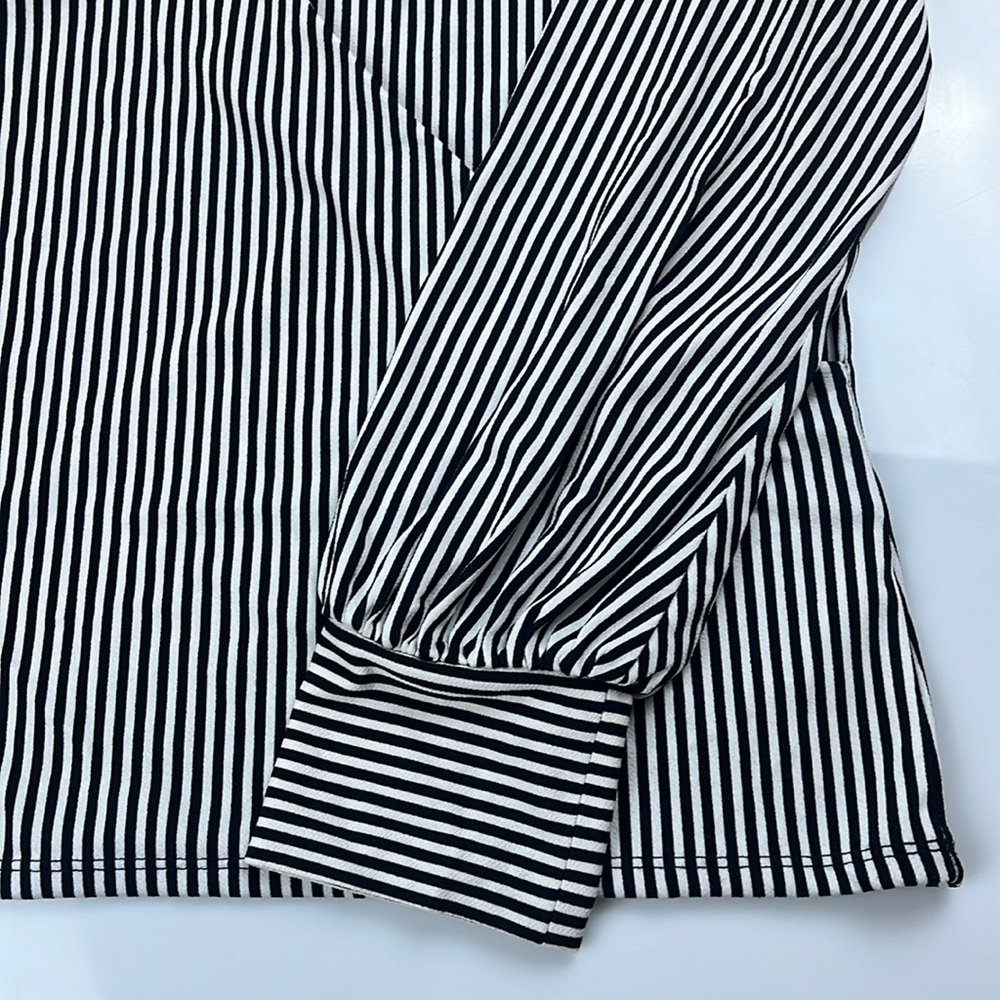 Adrianna Papell Striped Blouse N100-1 View 4